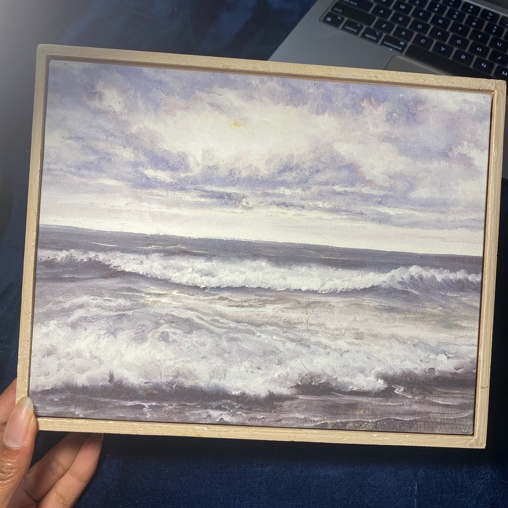 10x8inch Ocean Waves Canvas Art